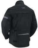 Daniel Smart Mfg. advance touring armored motorcycle jacket back angle view