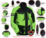 Daniel Smart Mfg. armored textile motorcycle touring jacket hi-vis features