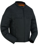 Daniel Smart Mfg. all-season textile motorcycle jacket with reflective stripe front angle view