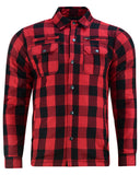 Daniel Smart Mfg. armored motorcycle flannel shirt front view