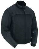 Daniel Smart Mfg. cross wind mesh motorcycle jacket with armor black front angle view