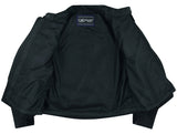 Daniel Smart Mfg. cross wind mesh motorcycle jacket with armor black inside view