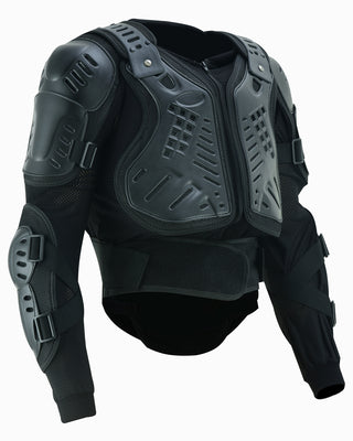 Daniel Smart Mfg. full motorcycle armor jacket front angle view