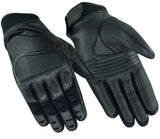 Daniel Smart Mfg. sporty heavy-duty leather motorcycle gloves