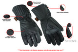 Daniel Smart Mfg. superior insulated leather motorcycle touring gloves features