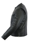 Daniel Smart Mfg. sporty leather motorcycle cruiser jacket side view