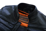 Daniel Smart Mfg. sporty scooter motorcycle jacket tall size collar view