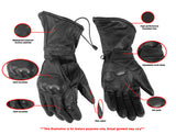 Daniel Smart Mfg. DS21 model leather insulated motorcycle touring gloves features