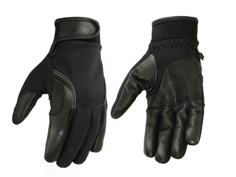 Daniel Smart Mfg. lightweight leather and textile motorcycle gloves model DS33