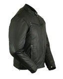 Daniel Smart Mfg. lightweight lambskin leather motorcycle jacket side view