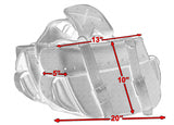 Daniel Smart Mfg. two-strap studded motorcycle saddlebag model DS312S size dimensions