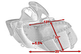 Daniel Smart Mfg. two-strap studded motorcycle saddlebag model DS313S size dimensions