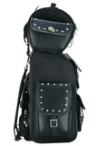 Daniel Smart Mfg. updated sissy bar touring bag with studs side view
