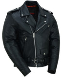 Daniel Smart Mfg. live to ride ride to live leather jacket front angle view