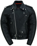 Daniel Smart Mfg. live to ride ride to live leather jacket front zipped view