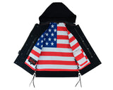 Daniel Smart Mfg. USA patriot vest with removable hood inside liner view