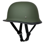Daytona Helmets German-style military green motorcycle helmet front angle view