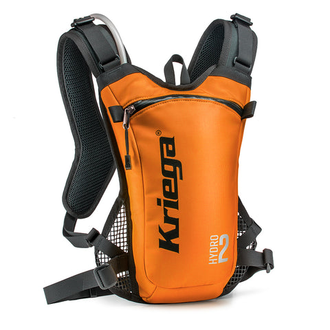 Kriega Hydro-2 motorcycle hydration pack in orange
