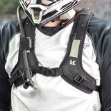 Rider wearing Kriega Hydro3 motorcycle hydration pack