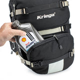 Front pocket on Kriega R30 motorcycle backpack