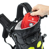 First-aid kit stored in Kriega Trail9 motorcycle backpack