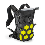 Roll top waterproof compartment on Kriega Trail9 motorcycle backpack