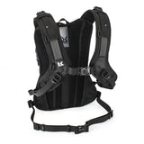 Side angle of Kriega Trail9 motorcycle backpack harness