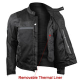 Vance Leathers 3-season mesh motorcycle jacket with CE armor thermal liner view