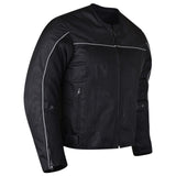 Vance Leathers armored 3-season mesh motorcycle jacket VL1626B front angle view