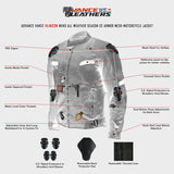 Vance Leather mass airflow reflective mesh motorcycle jacket with CE armor features view