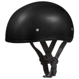 Daytona Helmets D3-ANS Leather Covered Skull Cap Motorcycle Helmet Side View