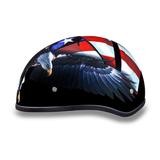 Daytona Helmets D6-FR Skull Cap Motorcycle Helmet Freedom Design Left Side View