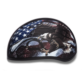 Daytona Helmets D6-USA Skull Cap Motorcycle Helmet USA Design Left Side View