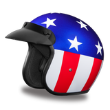 Daytona Helmets DC6-CA Cruiser Motorcycle Helmet with Captain America Design Side View