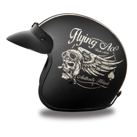 Daytona Helmets DC6-FAC Cruiser Motorcycle Helmet With Flying Aces Design Left Side View