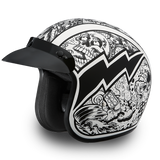 Daytona Helmets DC6-G Cruiser Motorcycle Helmet with Graffiti Design Side View
