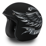 Daytona Helmets DC6-L Cruiser Motorcycle Helmet Love It Leave It Side View Without Visor