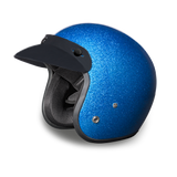 Daytona Helmets DC7-BL Cruiser Motorcycle Helmet Blue Metal Flake Side View
