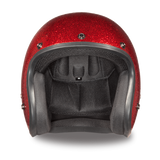 Daytona Helmets DC7-RD Cruiser Motorcycle Helmet Red Metal Flake Front View Without Visor