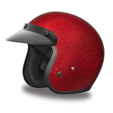 Daytona Helmets DC7-RD Cruiser Motorcycle Helmet Red Metal Flake Side View