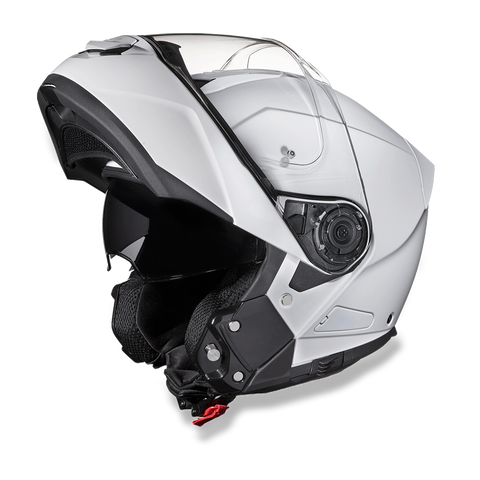 Daytona Helmets MG1-C Glide Modular Motorcycle Helmet Gloss White Open View