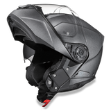 Daytona Helmets MG1-GM Glide Modular Motorcycle Helmet Gun Metal Grey Metallic Open View