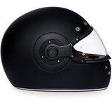 Daytona Helmets R1-B Retro Full Face Motorcycle Helmet Dull Black Right Side View