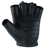 Daniel Smart Mfg. fingerless deerskin leather motorcycle gloves palm