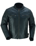 Daniel Smart Mfg. lightweight lambskin motorcycle jacket front
