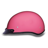 Pink motorcycle helmet left side view