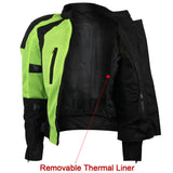 Vance Leathers high visibility 3-season mesh motorcycle jacket front open